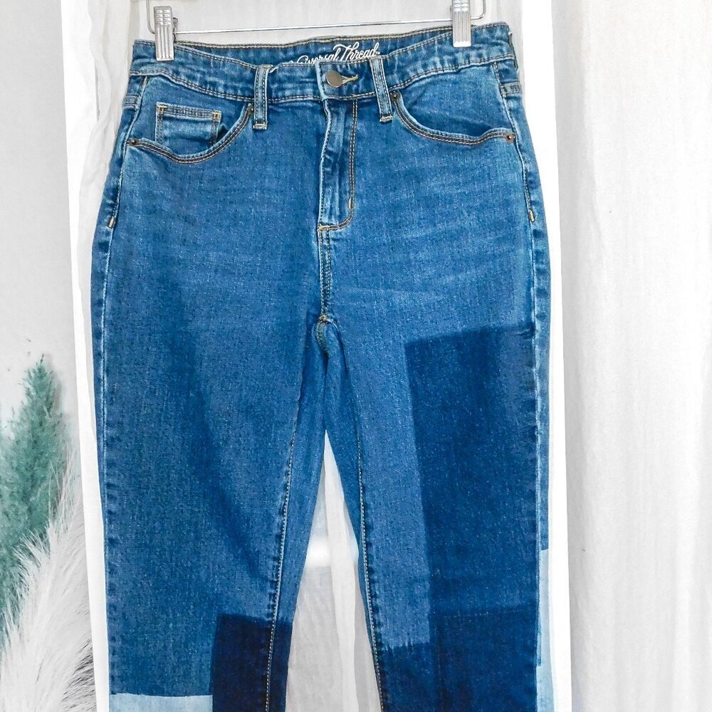 Universal Thread Patchwork Straight-Leg Jeans